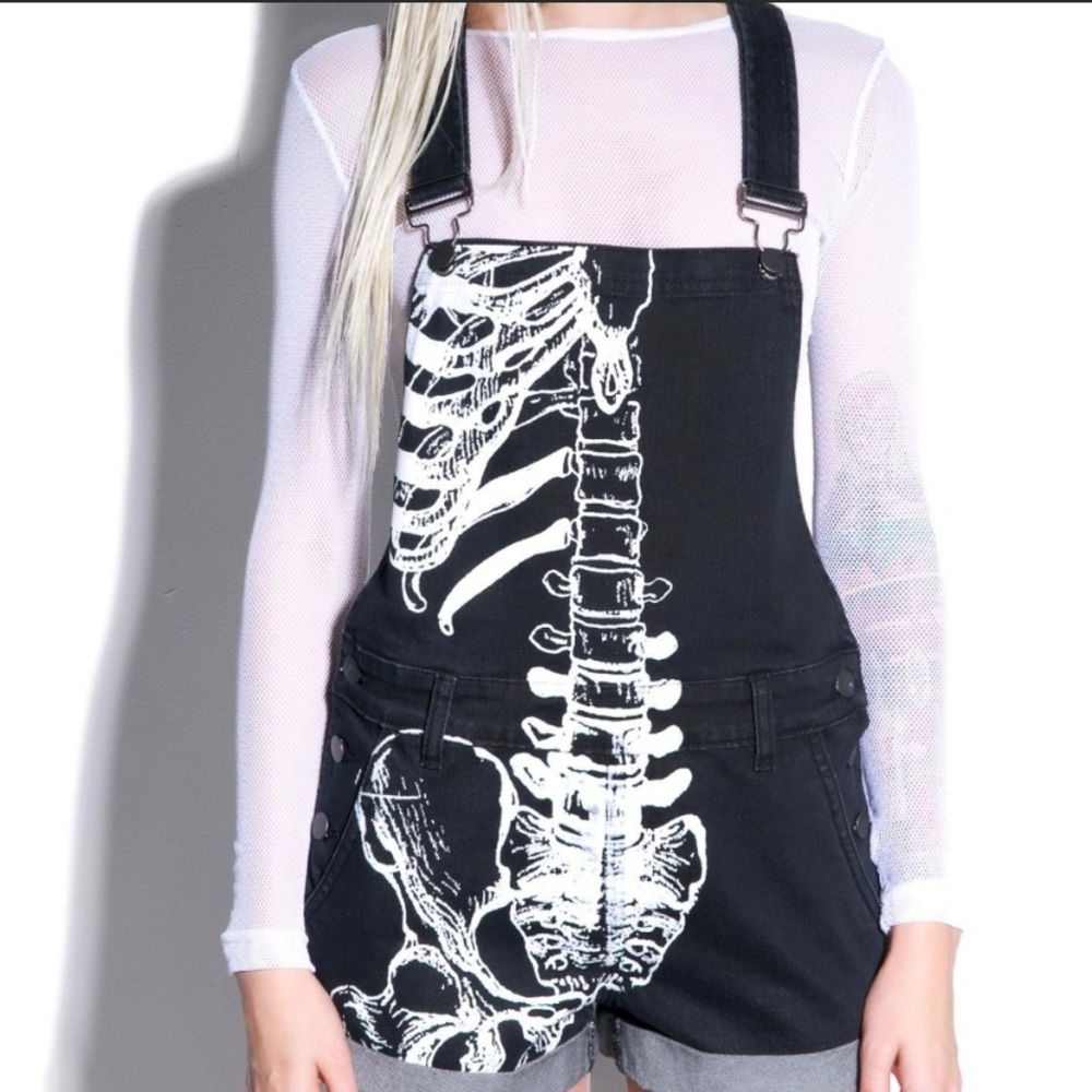 NWT XL Iron Fist Wishbone Overalls Shortalls Skull Skeleton NEW X-Large